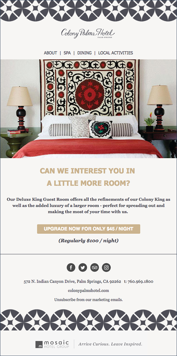 Colony Palms email with good deliverability