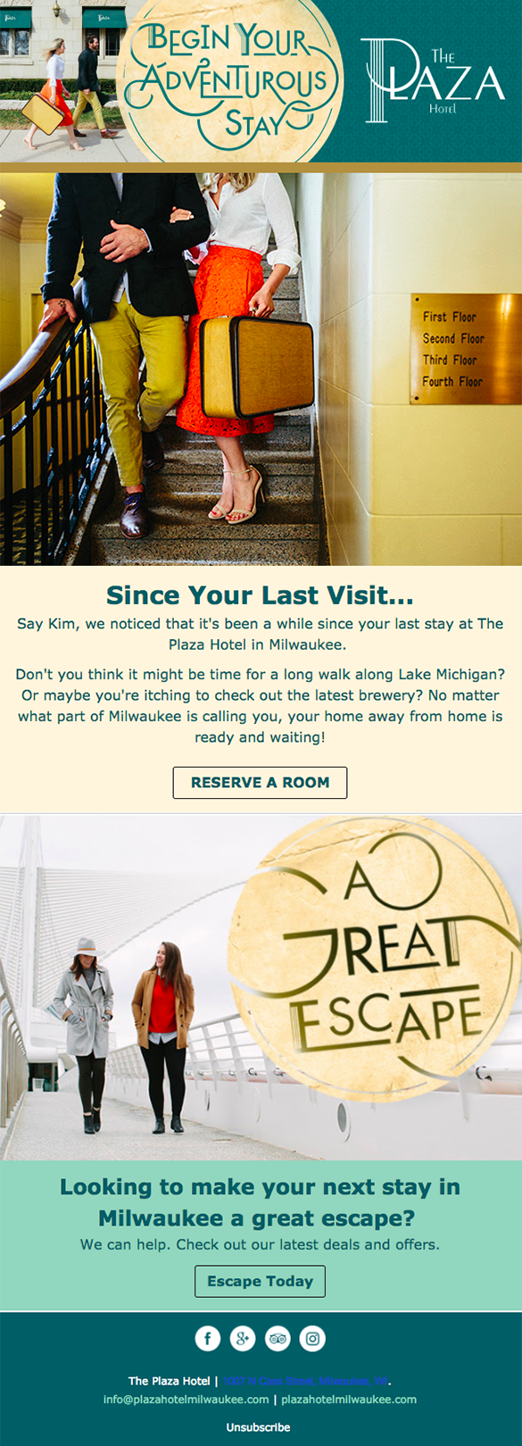 Increase hotel ADR: The Plaza Hotel OTA win back email marketing campaign
