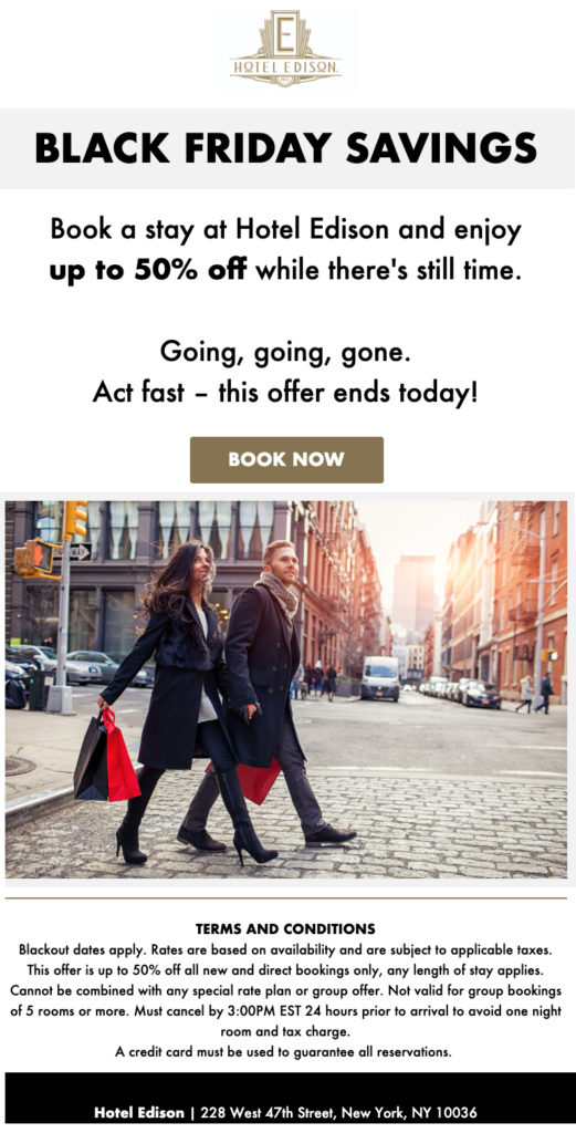 An example of a deal reminder email. 