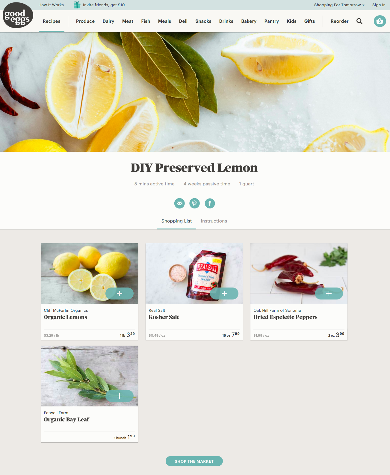 goodeggs website screenshot
