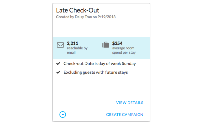 late check-out segment