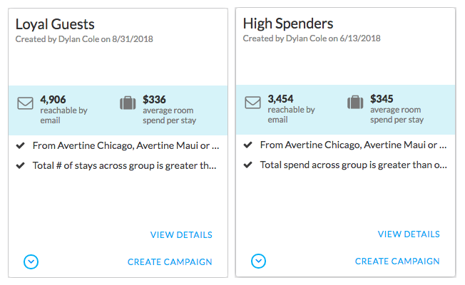 loyal guests and high spenders segments