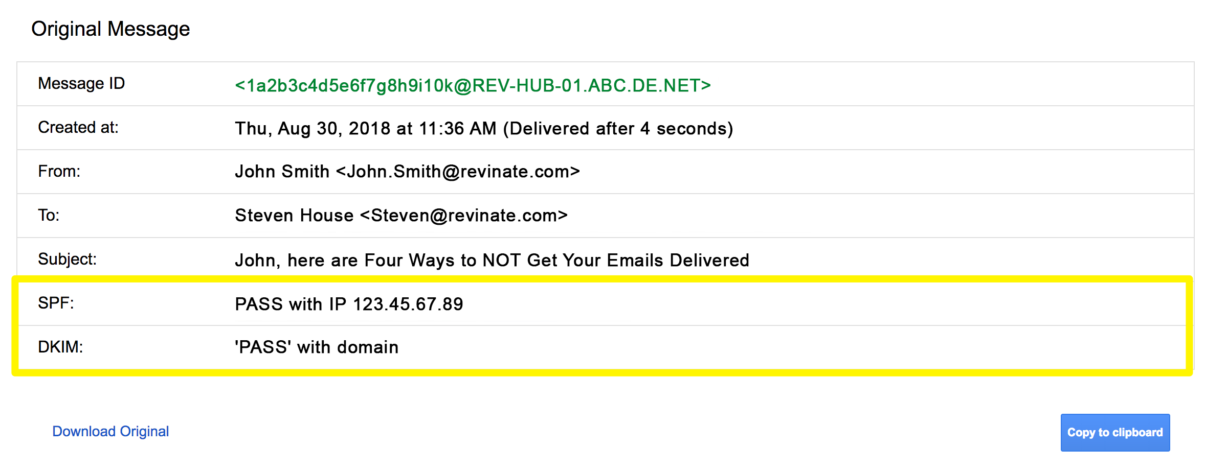 email deliverability mistake example